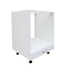 Corp pentru cuptor incorporabil cu sertar Zebra, alb/MDF Alb lucios, fara blat, 60 x 82 x 57 cm